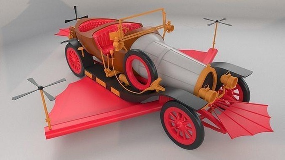 cılız patlama araba yazdırılabilir yüksek poli 3d araç tekerlek film uçmak yarış fantezi hobi kendin yap otomotiv bulmaca boya takım 3d print model - Mito3D