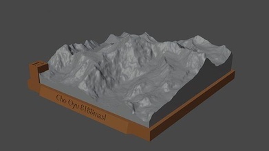 cho Abstimmung Berg Landschaft Vulkan Terrain Umgebung Natur Photogrammetrie Elevation Wissenschaft 3d print model - Mito3D