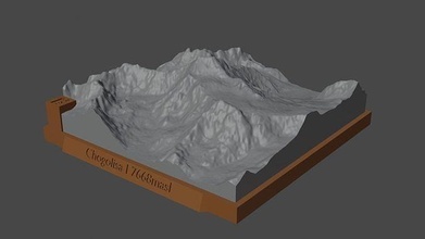 marcatore montagna paesaggio vulcano terreno ambiente natura fotogrammetria elevazione dem scienza 3d print model - Mito3D