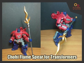 chohi flamme lance transformateurs oriental armes accessoire jeux jouets 3d print model - Mito3D