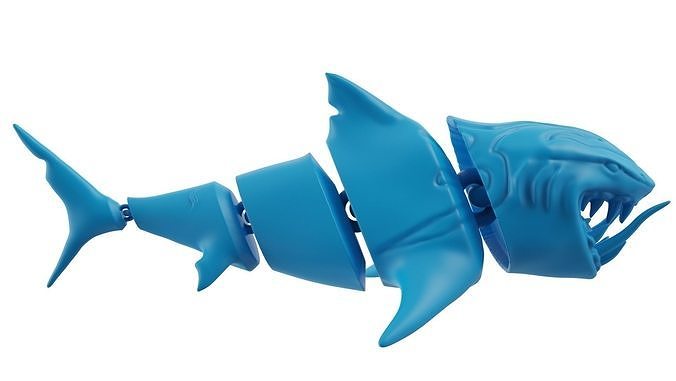chomper tiburon flexible lol shark sea articulado league of legends fish articulate teeth ocean champion videogame toy art plastic video game zelda games toys 3D print model - Mito3D