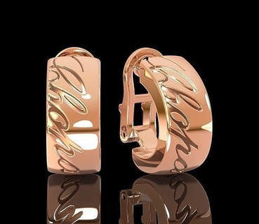 chopard earrings design gold lux jewelry earring jewel brilliant silver gem bracelet 3d print model - Mito3D