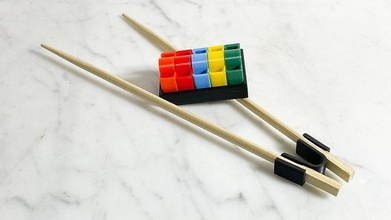essstäbchen helfer hacken stäbchen hilfe sushi japan essen haus küche 3d print model - Mito3D
