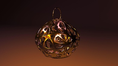 natale palla contento christma celebrazione anno i regali albero giocattoli arte sfera splendente luminosa geometrico forma inverno 3d print model - Mito3D