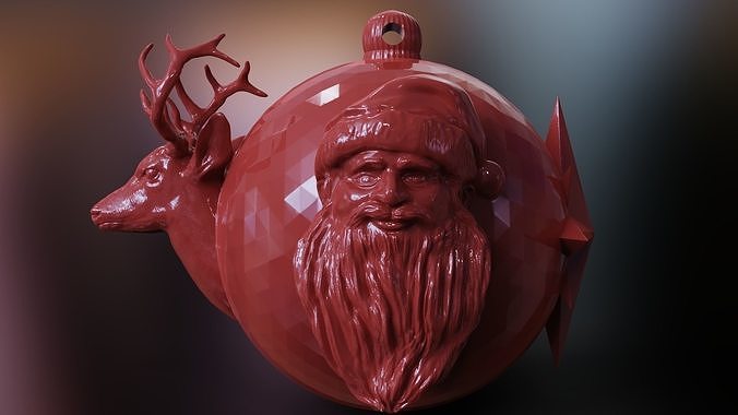 Natale palla santa claus decorazione cad cervo neve uomo stella Babbo pupazzo arte sculture 3D print model - Mito3D