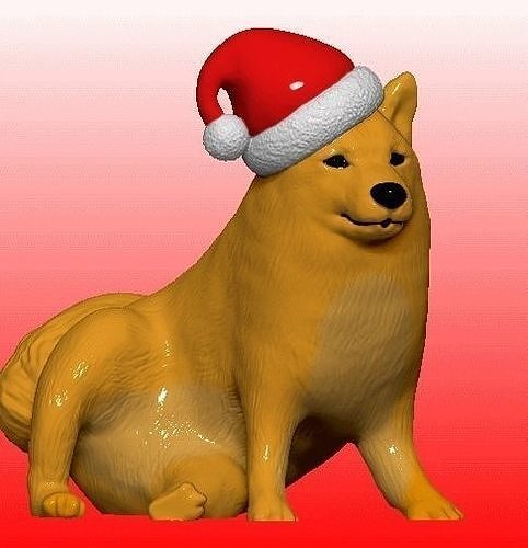Natal Cheems animal arte meme viral cão doge brinquedo fofa jogos brinquedos 3D print model - Mito3D
