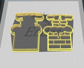 christmas chimney santa claus cookie-fondant cutter embosser cookie fondant house kitchen dining 3d print model - Mito3D