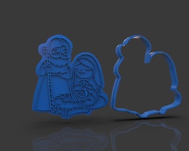 christmas cookie cutter nativity cookiecutter culture holiday holy angel christianity religion 3dprinting stlfile december 3dprint printable christian christ house accessories nazareth hobby diy hand tools 3d print model - Mito3D