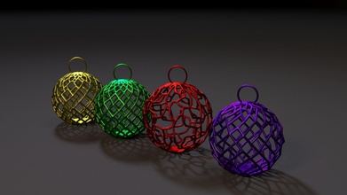 natal decoração bola 3dprinting impressão imprimível celebração arte esfera 3d print model - Mito3D