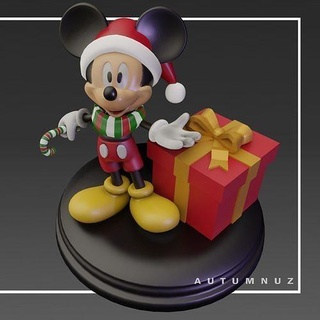 Natale regalo Topolino topo disney figura cartone animato vacanze giocattoli fantasia decorativo arte sculture 3d print model - Mito3D