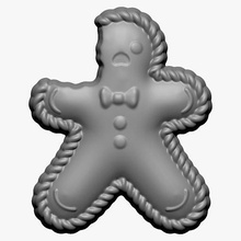christmas gingerbread 3d printing mould sticker fridgie cookie biscuit 3dprint 3dprinting moulding magnet interior house kitchen dining xmas mas holiday 3d print model - Mito3D