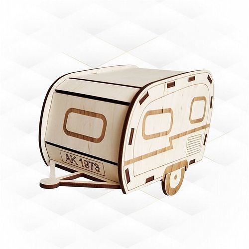 christmas glitter houses laser cut design camper trailer gift engraving svg dxf vector pattern cutting drawing hobby diy 3D print model - Mito3D
