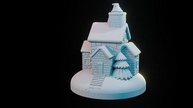 christmas house santa stuck family miniature holiday activity architecture games toys 3d print model - Mito3D