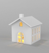 christmas light house 2 family architecture building home lights ornaments decor 3d print model - Mito3D