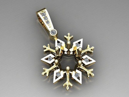 Noel kolye 3d model altın lüks takı gümüş yazdırılabilir elmaslar KADIN 3d print model - Mito3D