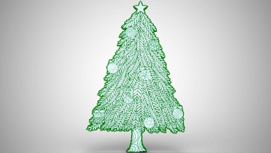 christmas ornament celebration festive holiday gift holly ornaments reindeer santa star stocking symbols trees 3d print model - Mito3D