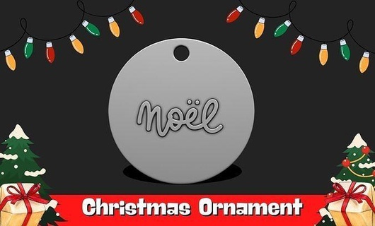 Noel süs kolye ağaç dekor 02 kurabiye dekorasyon kutlama kar tatil Baba hediye kendin yap tasarım 3dicon ikon takı ev 3d print model - Mito3D