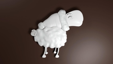 christmas sheep stl 3d print chocolate coocie cake year food candy games toys 3d print model - Mito3D