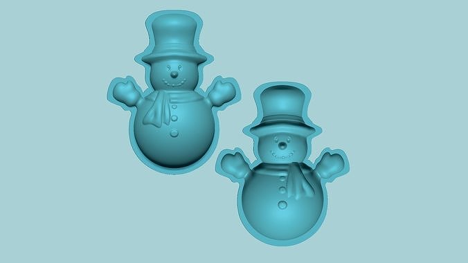 Navidad monigote nieve moldura arreglo eva espuma arte canta artesanía artesano molde especial artificial tema Papa Noel claus invierno snow Arte 3D print model - Mito3D