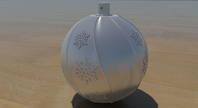 natal esfera a casa de férias inverno presente presentes neve temporada decoração 3d print model - Mito3D