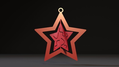 natale giocattolo stella decorazione arredamento design arte luminosa albero forma celebrazione giochi giocattoli 3d print model - Mito3D