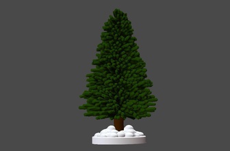 Noel ağacı ev ağaç kış minyatür dökmeyen dekor 3d print model - Mito3D
