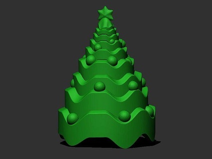 christmas tree sphere holliday december santa claus plant printing house accessories 3d print model - Mito3D