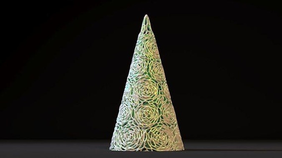 Weihnachten Baum 3dprinting Drucken Dekoration Schneemann voronoi Design Innere 3d Kunst drucken Dekor Statue Licht Haus 3d print model - Mito3D