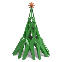 christmas tree holiday geometric xmas santa decor gift challenge house mathematical voronoi 3d print model - Mito3D