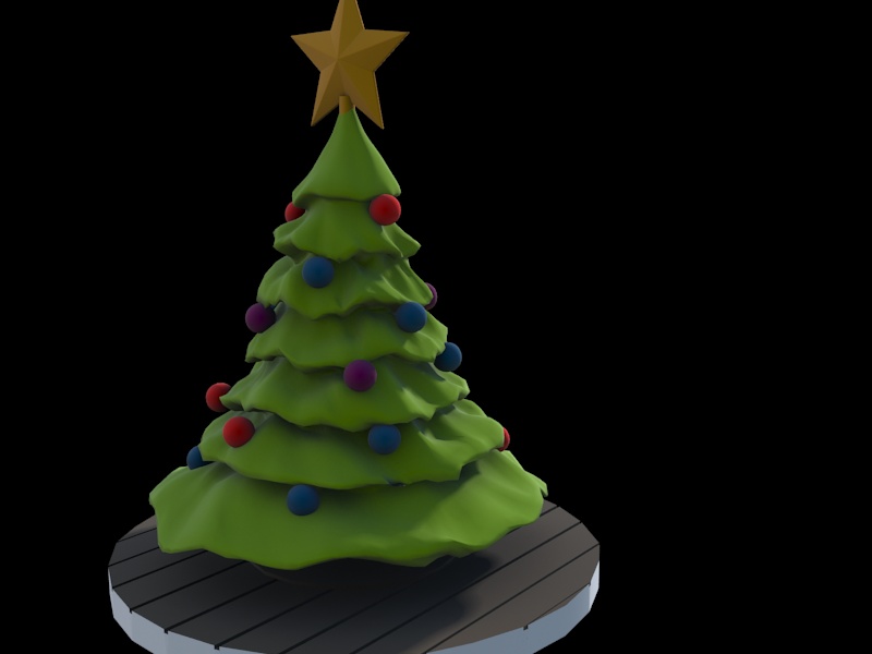 navidad árbol papa noel snow dibujos animados toon niño impresión 3d listo planta maceta casa accesorios fbx 3D print model - Mito3D