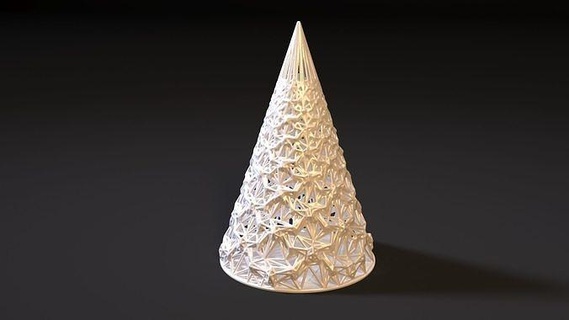 Natal árvore 1 3dprinting impressão decoração boneco neve Voronoi Projeto interior 3d arte casa 3d print model - Mito3D