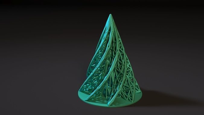 Natale albero 4 3dprinting stampa anno decorazione pupazzo neve voronoi design interni 3d arte 3D print model - Mito3D