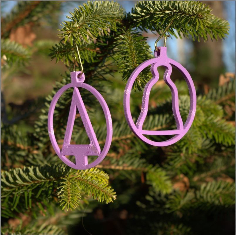 árvore de natal sino suspensão a casa treeornament christma bola bell holydaytime iniciante é fácil easyprint stl divertido único decoração 3D print model - Mito3D