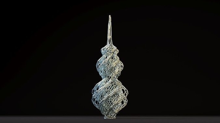 weihnachten baum dekoration 2 ball statue voronoi skulptur dekorativ dekor kunst girlande haus rahmen lampe draht 3d print model - Mito3D