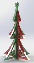 Noel ağaç dekorasyon 2 3d baskı lazer kesme yıl dekor kontrplak kesmek açık kar tanesi Odun oyuncak iğne işi ev 3d print model - Mito3D