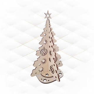 christmas tree pattern ready laser cut file gift decor vector cutting design svg engraving drawing glowforge project plan hobby diy 3d print model - Mito3D