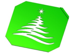 navidad árbol plantilla bonito estrella pino sapin etoile poochoir invierno arte 3d print model - Mito3D
