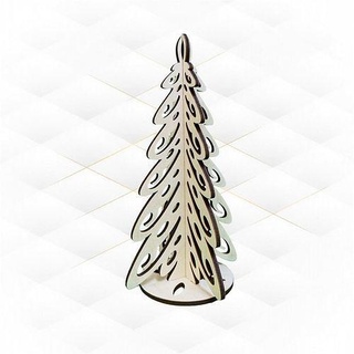 christmas tree template ready use laser cut file gift decor vector design pattern svg engraving cutting drawing decoration glowforge diy house 3d print model - Mito3D