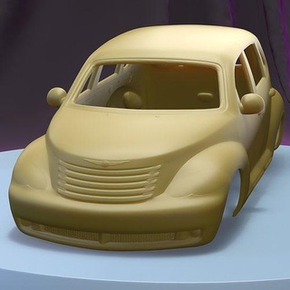 chrysler pt cruzador hatchback 2010 imprimível carro corpo fenda escalextrico Tamiya rc miniz controle rastejante ninco Kyosho scx axial jogos brinquedos acessórios 3d print model - Mito3D