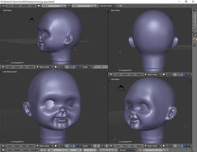 chucky cabeça crianças toque 2 rapazes boneca horror brincadeira criança miniaturas personagem 3dprint assustador zbrush jogos brinquedos 3d print model - Mito3D