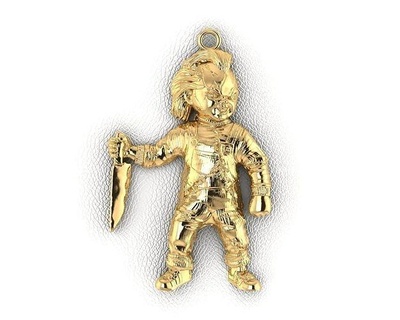 chucky medal gold jewelry art silver pendants good boy models various prize gem 3d print model - Mito3D