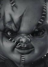 chucky baby scary face art printing3d terror toy cute horror template print sculptures 3d print model - Mito3D