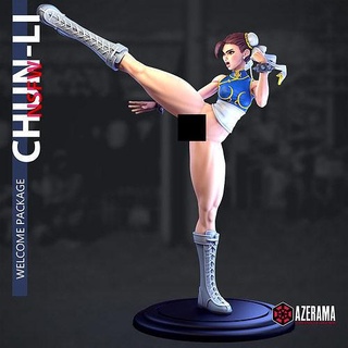 chun li nsfw Listo 3d impresión Chun Li calle combatiente sfv vídeo juego niña botas asiático azerama figura Arte esculturas 3d print model - Mito3D