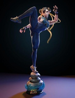 chun-li statue chun chunli capcon street fighter streetfighter karate fight capcomstatue miniature collection art sculptures woman chinese arcade game character 3d print model - Mito3D