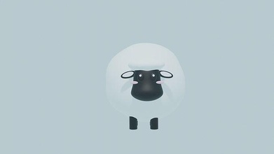 chuppy oveja lindo personaje Arte dibujos animados bebé juegos juguetes 3d print model - Mito3D