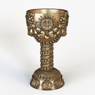 church bowl 3d printing print model chalice cup gold ornate decorative ancient grail antique victory decoration art cnc printable capacity religious jewelry house decor 3d print model - Mito3D