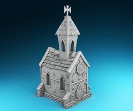 kilise mimari bina ortaçağa ait hıristiyan katedral gotik kale tanrı tapınak şakak mabet din köy şövalye jesu heykel türbe savaşçı romanesk ev 3d print model - Mito3D