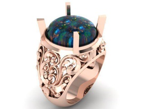 cianjuran jewelry gold fashion ring printable art rings 3d print model - Mito3D