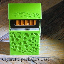 cigarette package case smoke smoker elegant wearable easy print support free parts 2 box protect fashion bags purses 3d print model - Mito3D