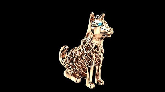 ciondolo cão arte joalheria lusso ciondoli gioielli Accessori pingentes 3d print model - Mito3D